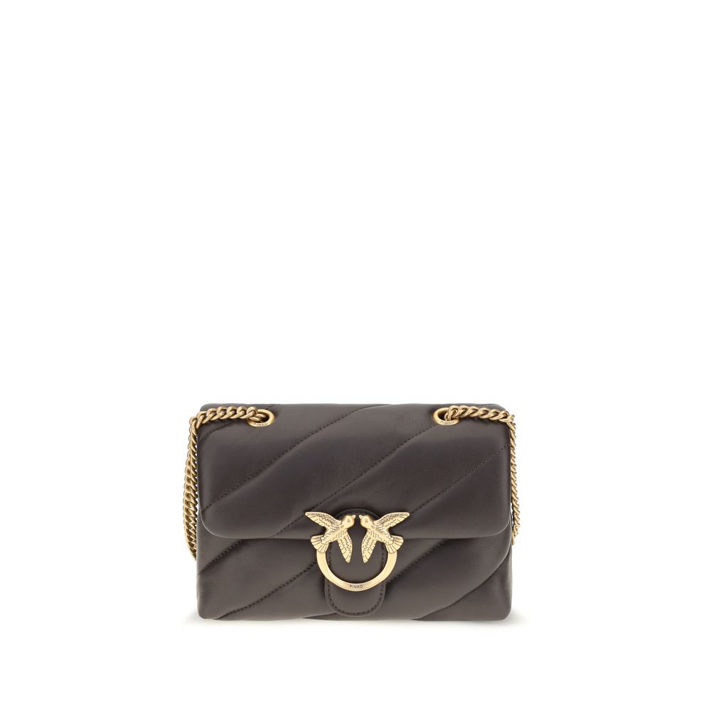 PINKO Brown Calf Leather Bos Taurus Shoulder Bag | Regal Royce