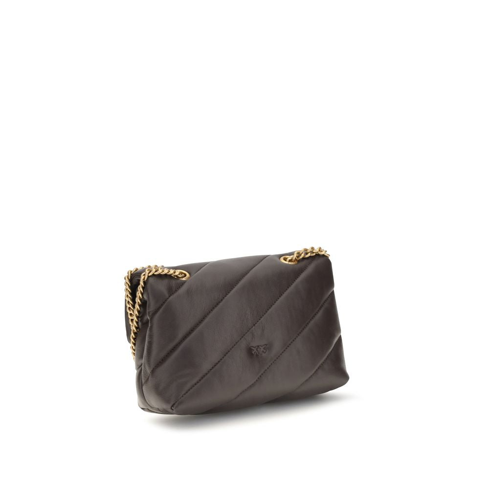 PINKO Brown Calf Leather Bos Taurus Shoulder Bag | Regal Royce