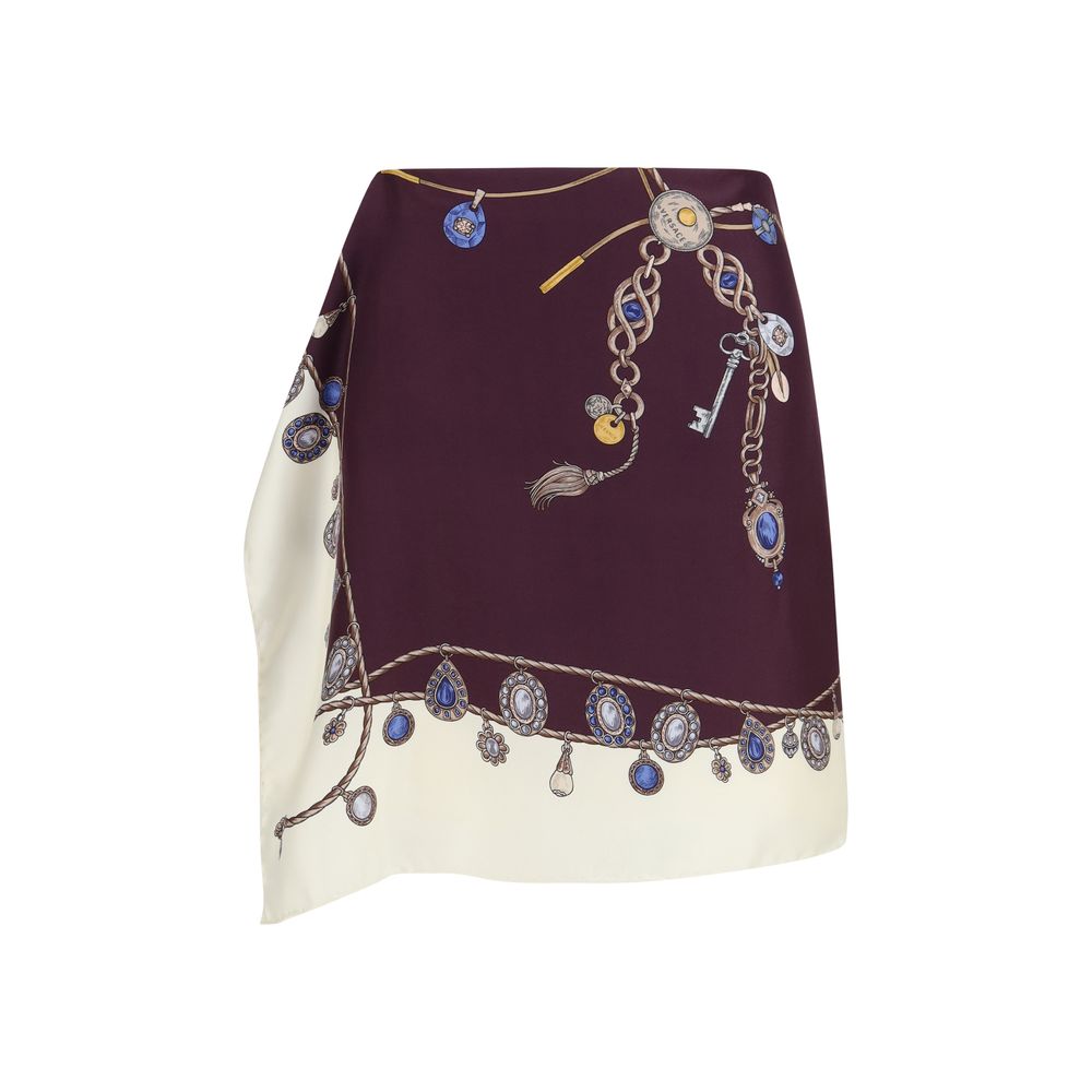 Versace Bordeaux Silk Mini Skirt | Regal Royce