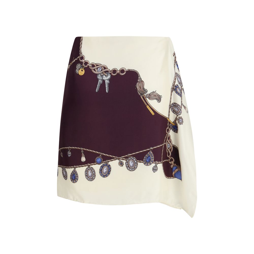 Versace Bordeaux Silk Mini Skirt | Regal Royce