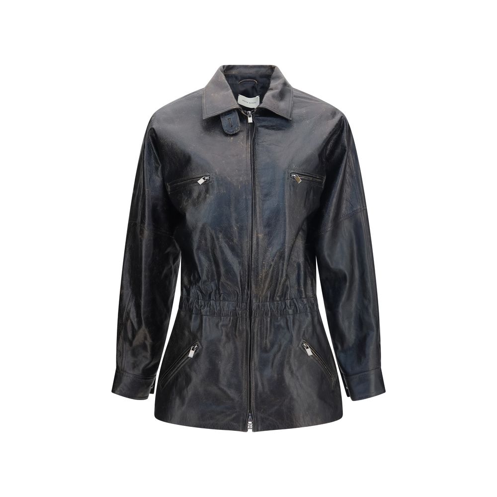 Magda Butrym Black Lambskin Leather Jacket | Regal Royce
