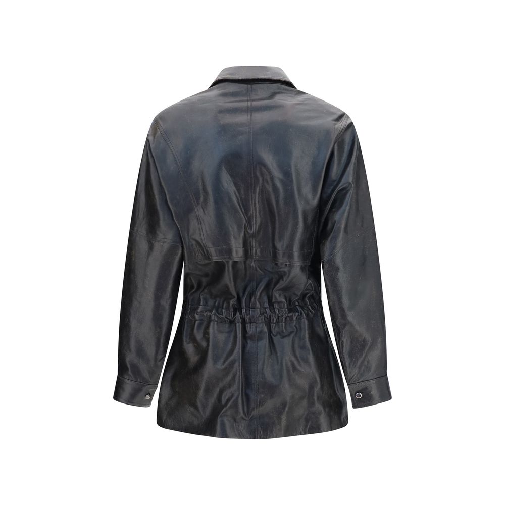 Magda Butrym Black Lambskin Leather Jacket | Regal Royce