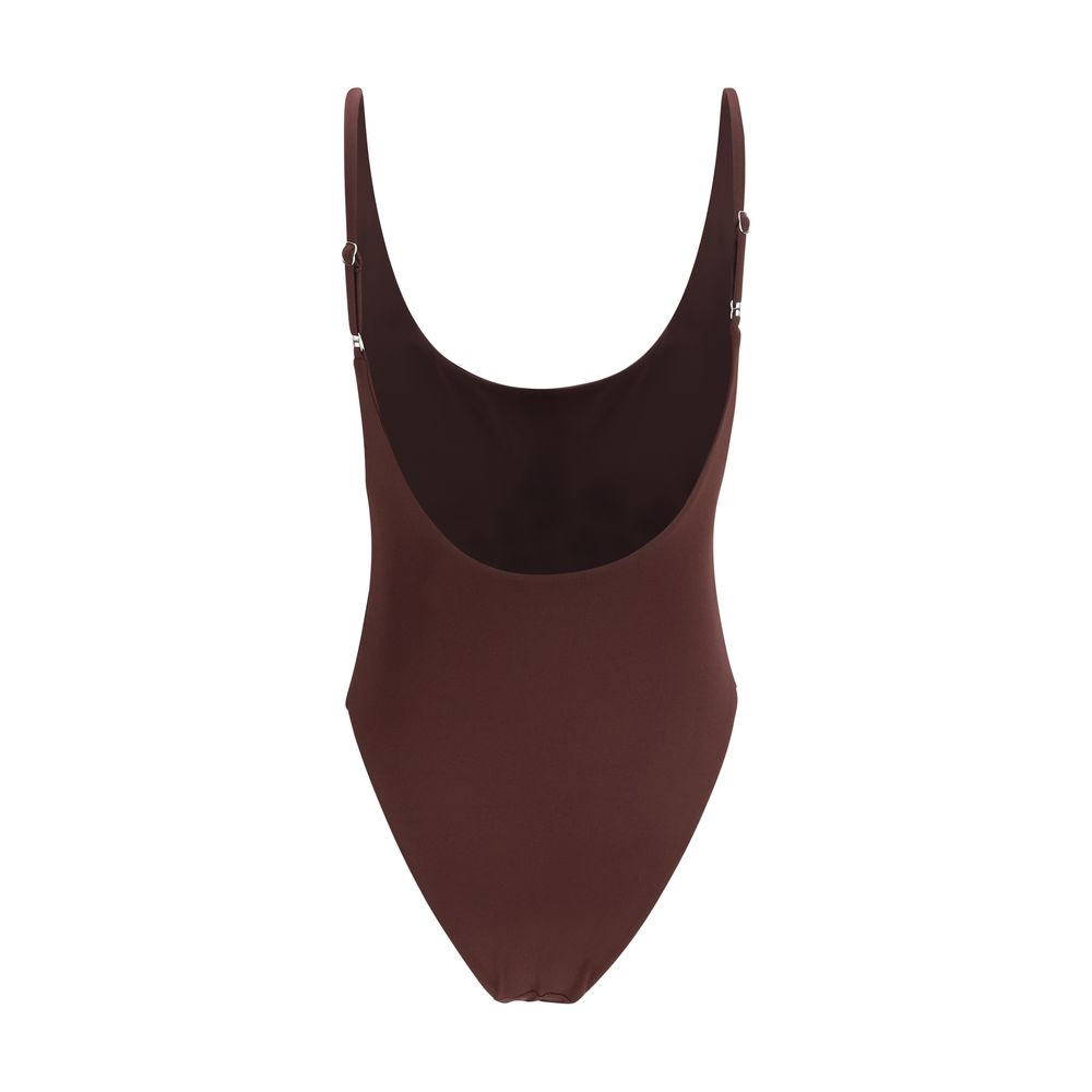 Magda Butrym Bordeaux Polyamide One-Piece Swimsuit | Regal Royce