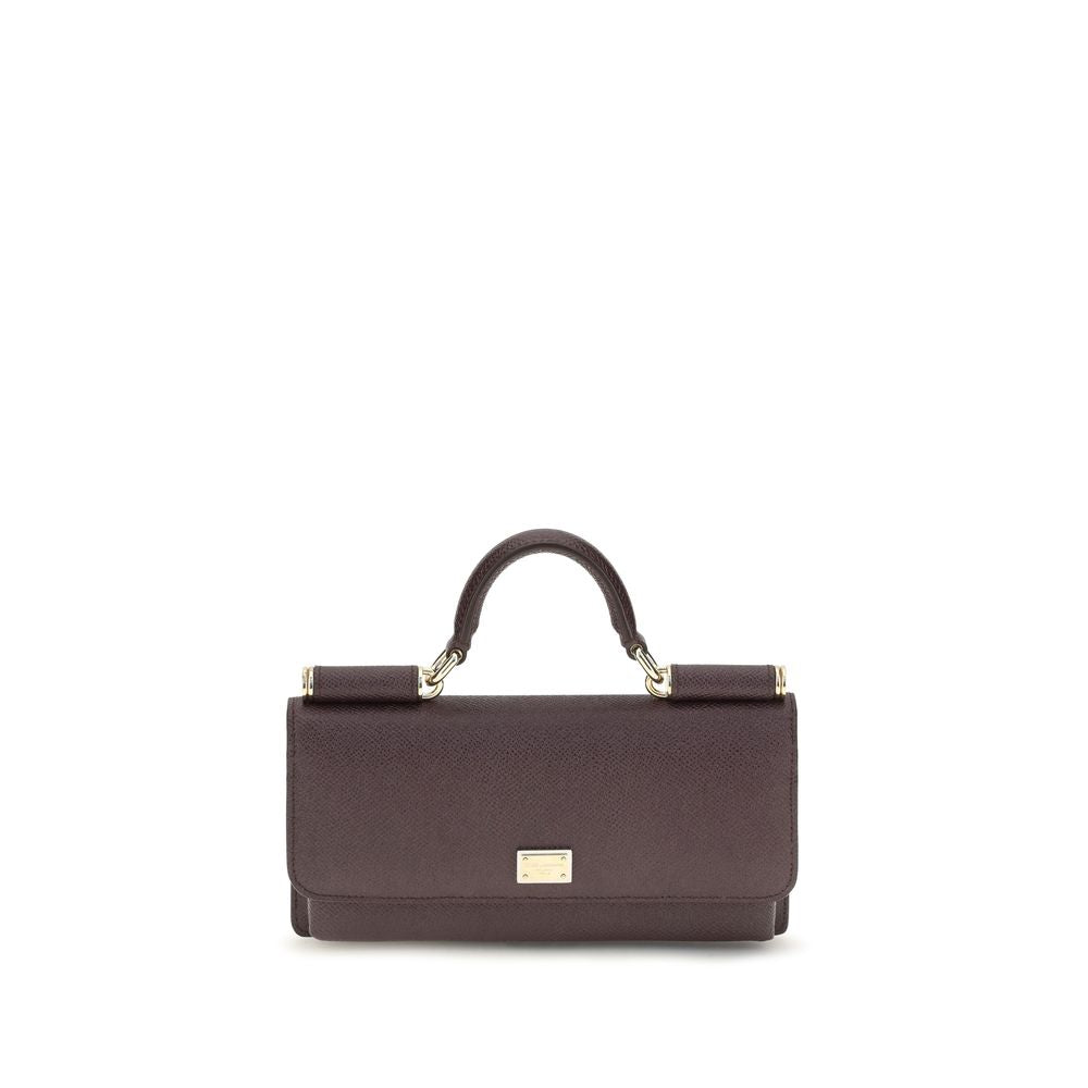 Dolce & Gabbana Brown Calf Leather Bos Taurus Shoulder Bag | Regal Royce