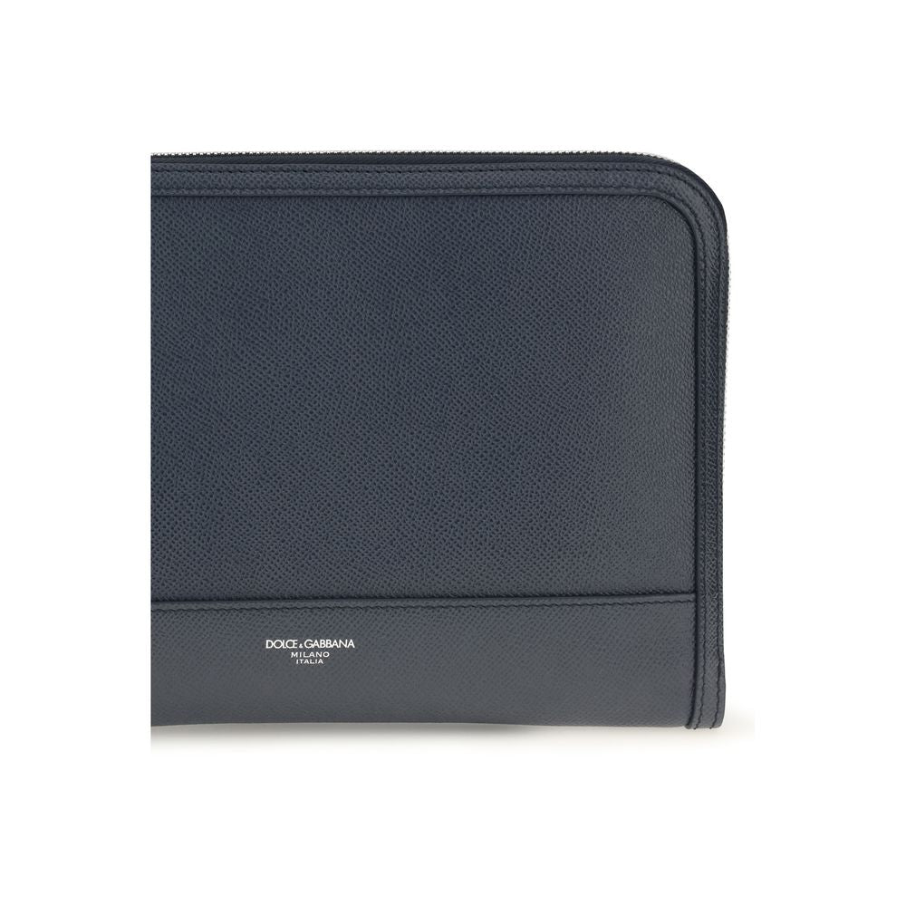 Dolce & Gabbana Blue Calf Leather Bos Taurus Wallet | Regal Royce
