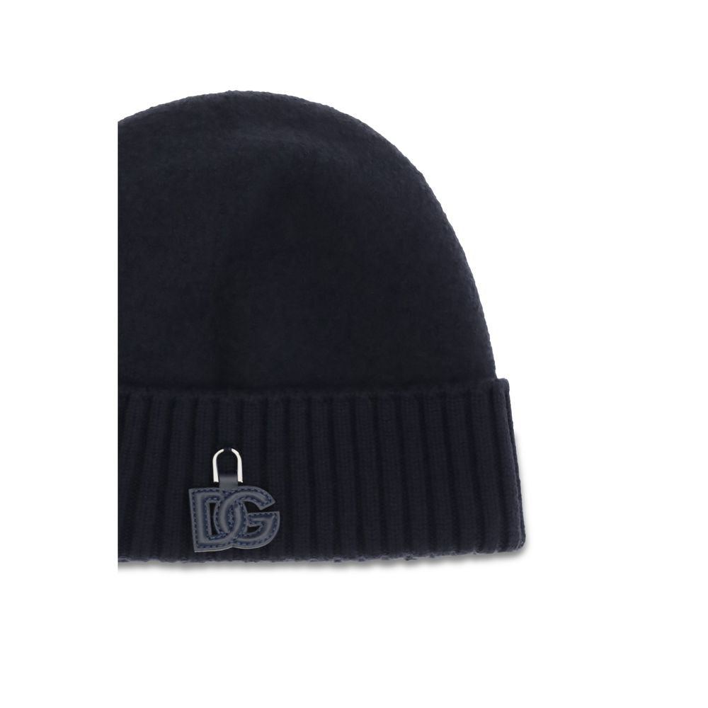 Dolce & Gabbana Black Wool Oves Aries Beanie | Regal Royce