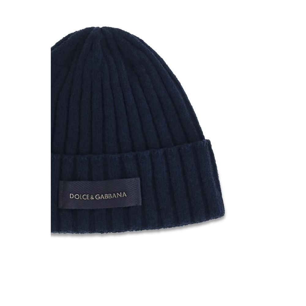 Dolce & Gabbana Blue Wool Oves Aries Beanie | Regal Royce