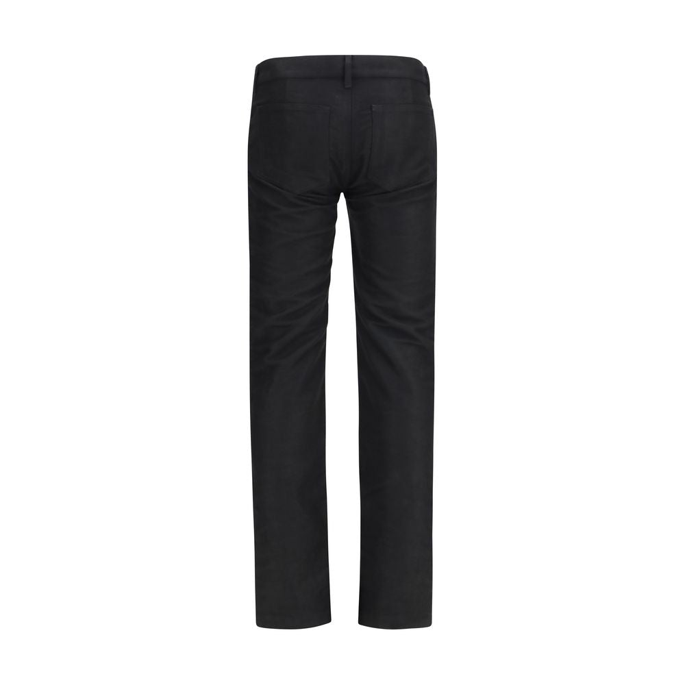 Rick Owens Black Wool Oves Aries Straight-Leg Jeans | Regal Royce