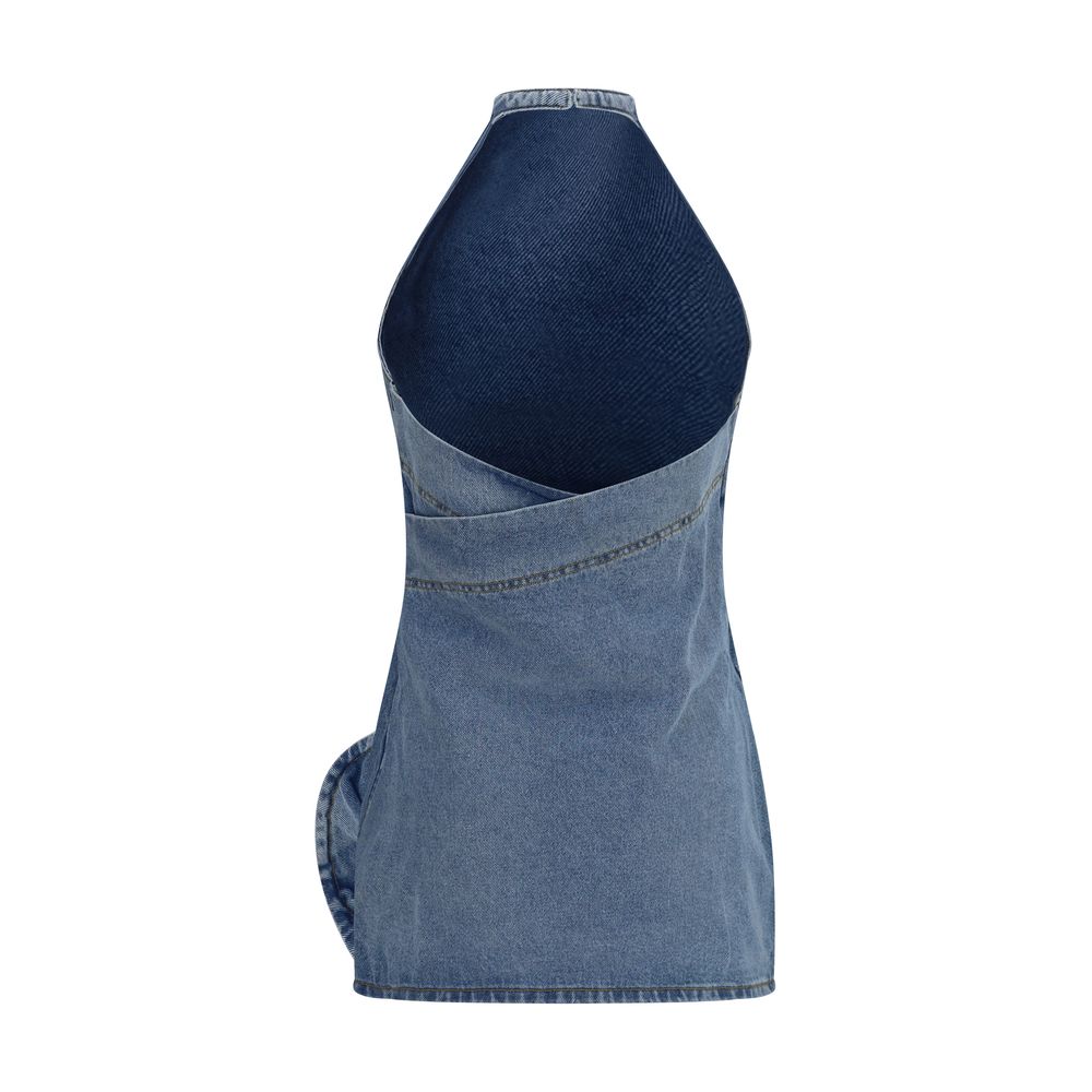 Magda Butrym Blue Cotton Casual Dress | Regal Royce
