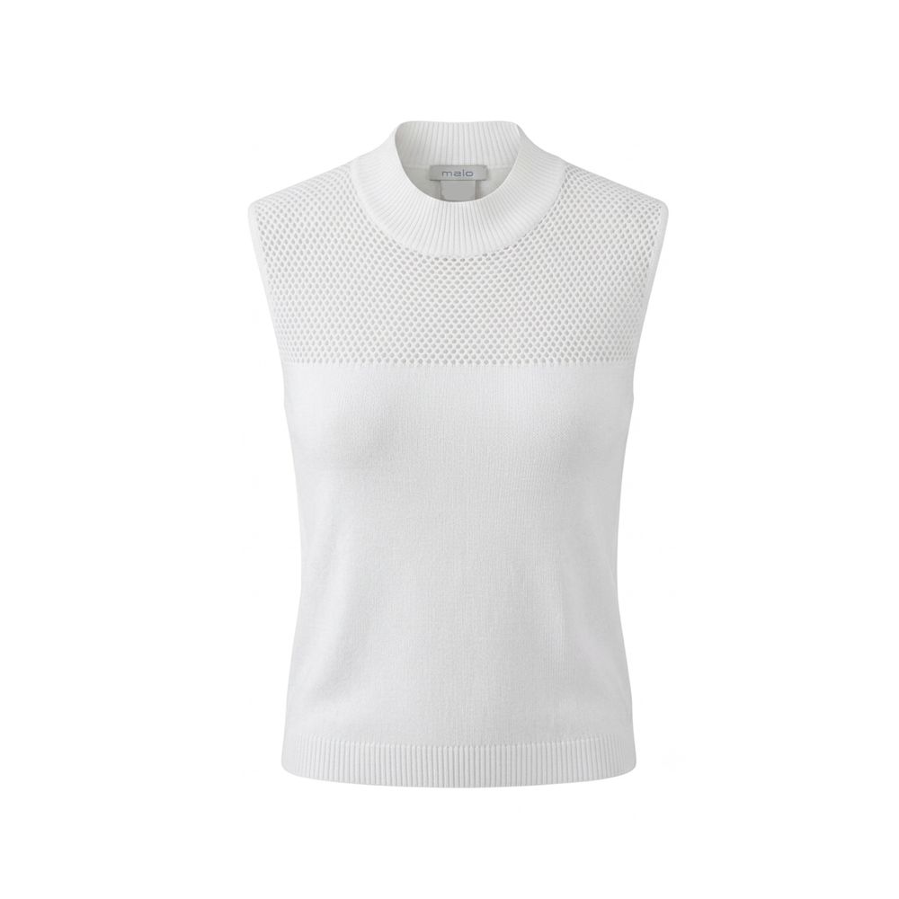 Malo White Silk Women Sweater | Regal Royce