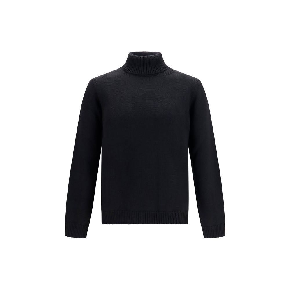Roberto Collina Black Wool Oves Aries Turtleneck | Regal Royce