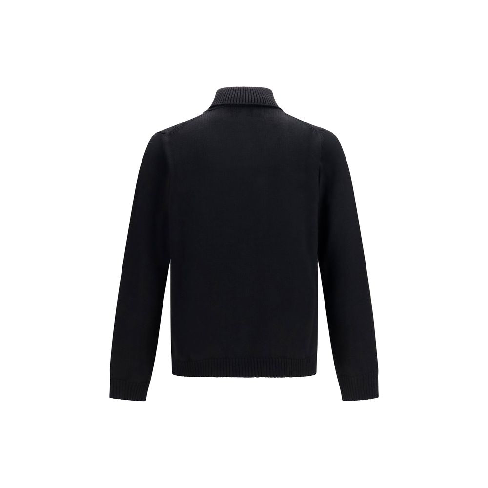 Roberto Collina Black Wool Oves Aries Turtleneck | Regal Royce