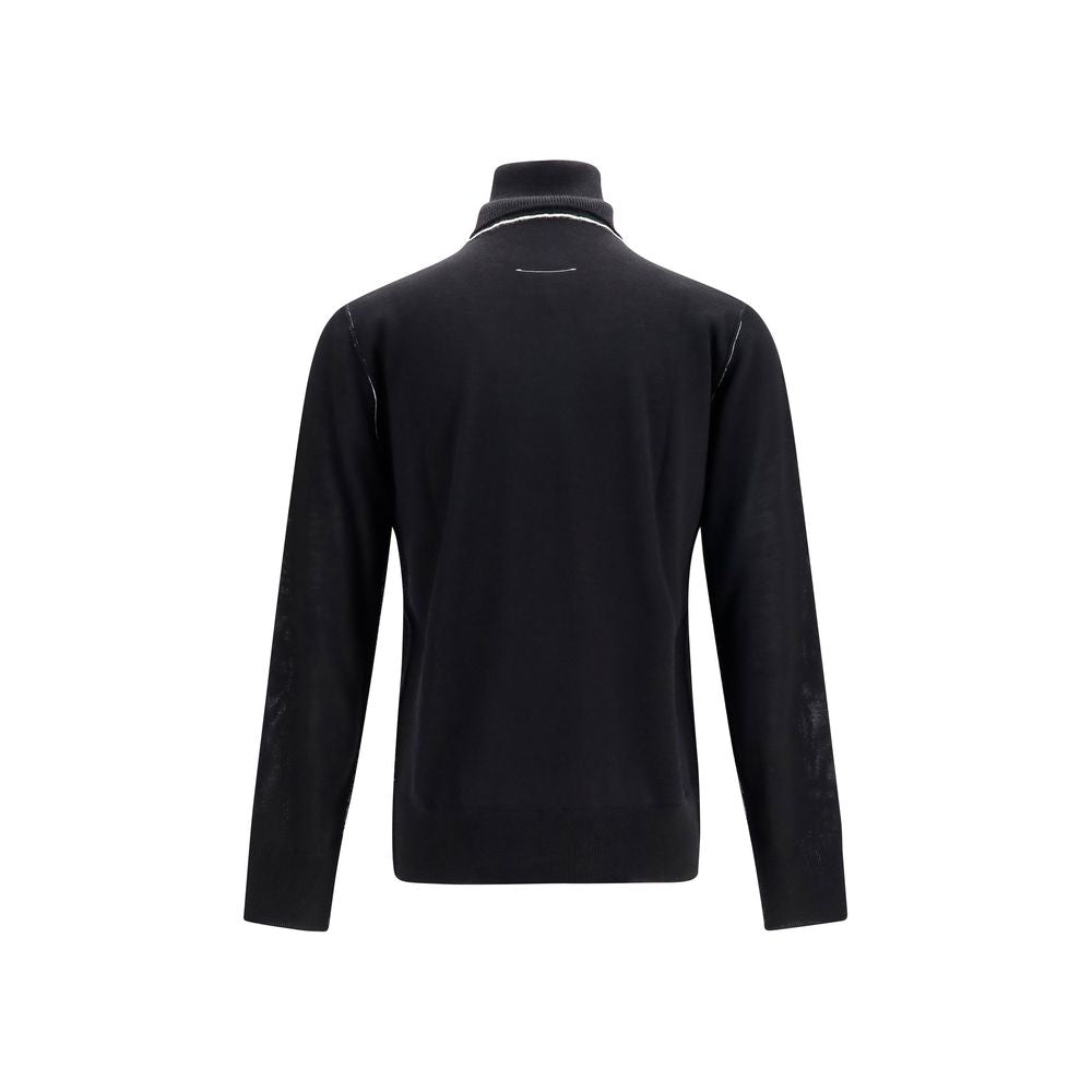 MM6 Black Wool Oves Aries Turtleneck | Regal Royce