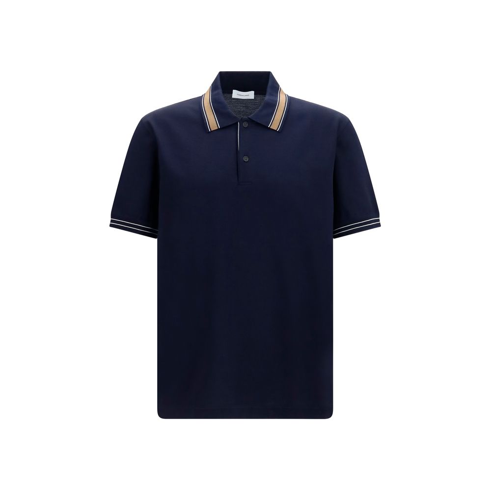 Ferragamo Blue Cotton Polo Shirt | Regal Royce
