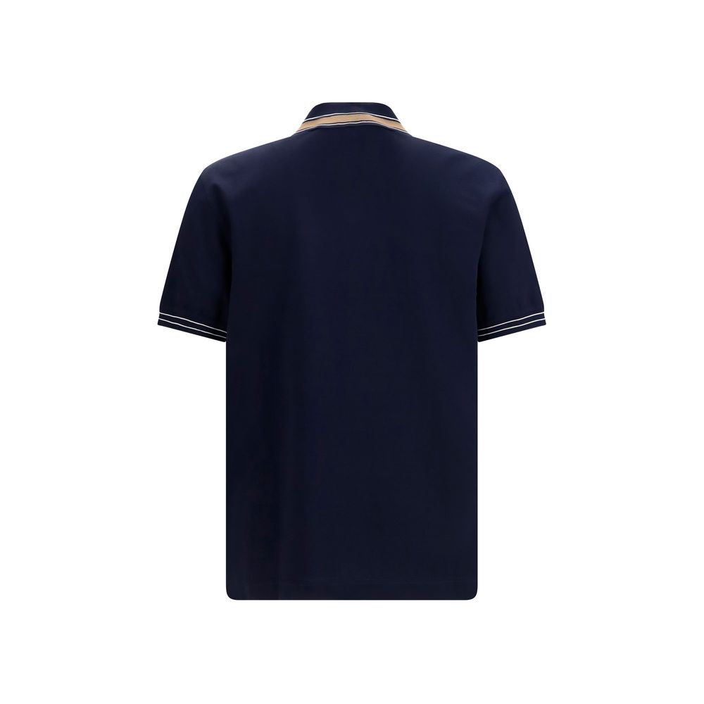 Ferragamo Blue Cotton Polo Shirt | Regal Royce
