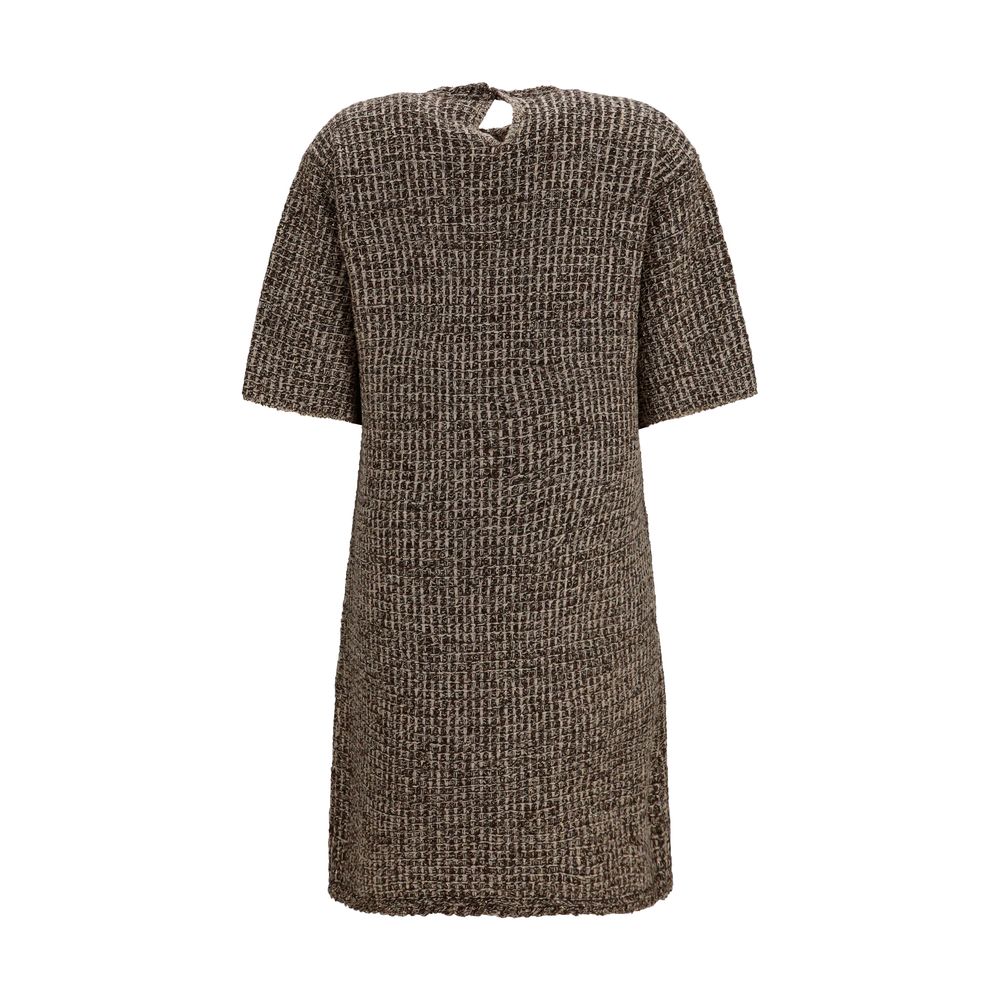 Fabiana Filippi Brown Wool Oves Aries Casual Dress | Regal Royce