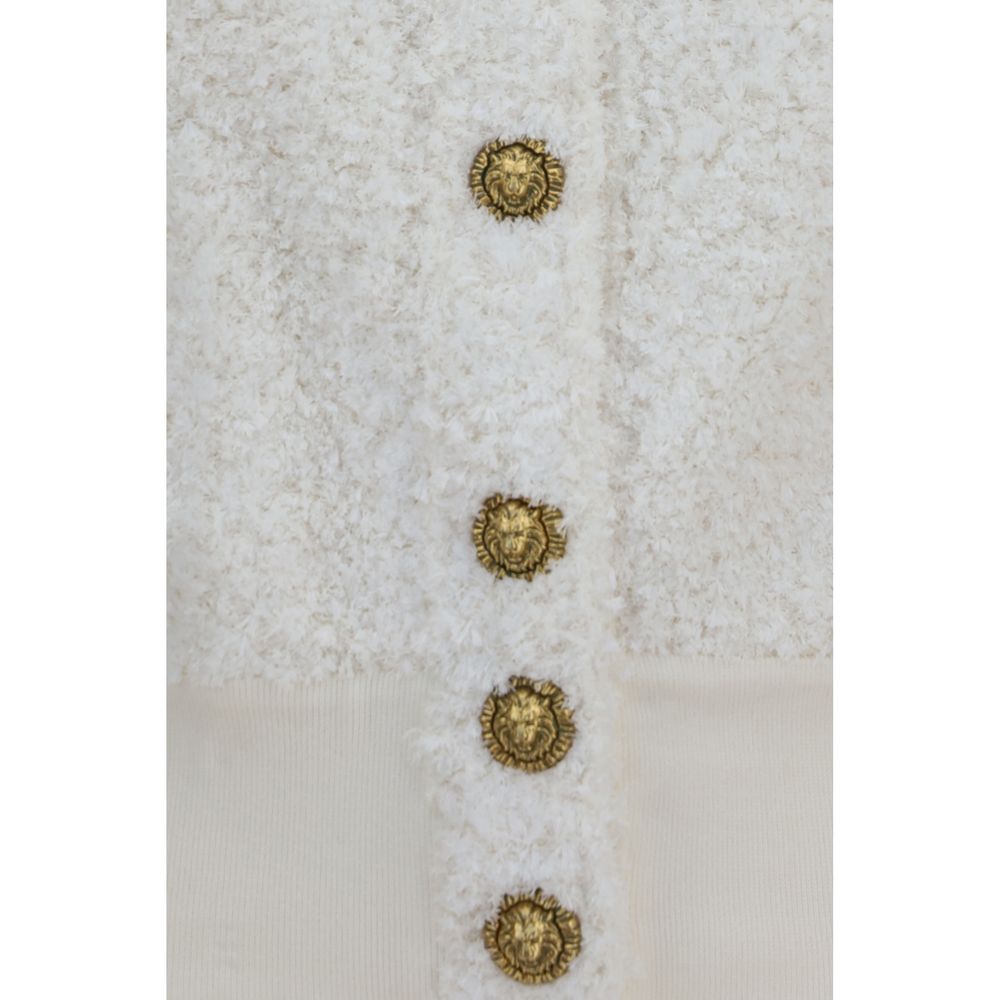 Balmain White Viscose Bomber | Regal Royce
