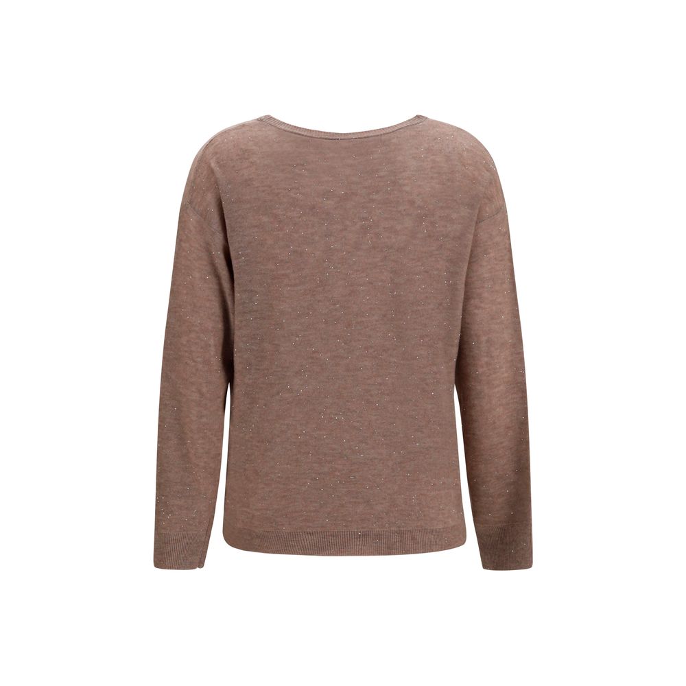 Fabiana Filippi Brown Wool Oves Aries Sweatshirt | Regal Royce
