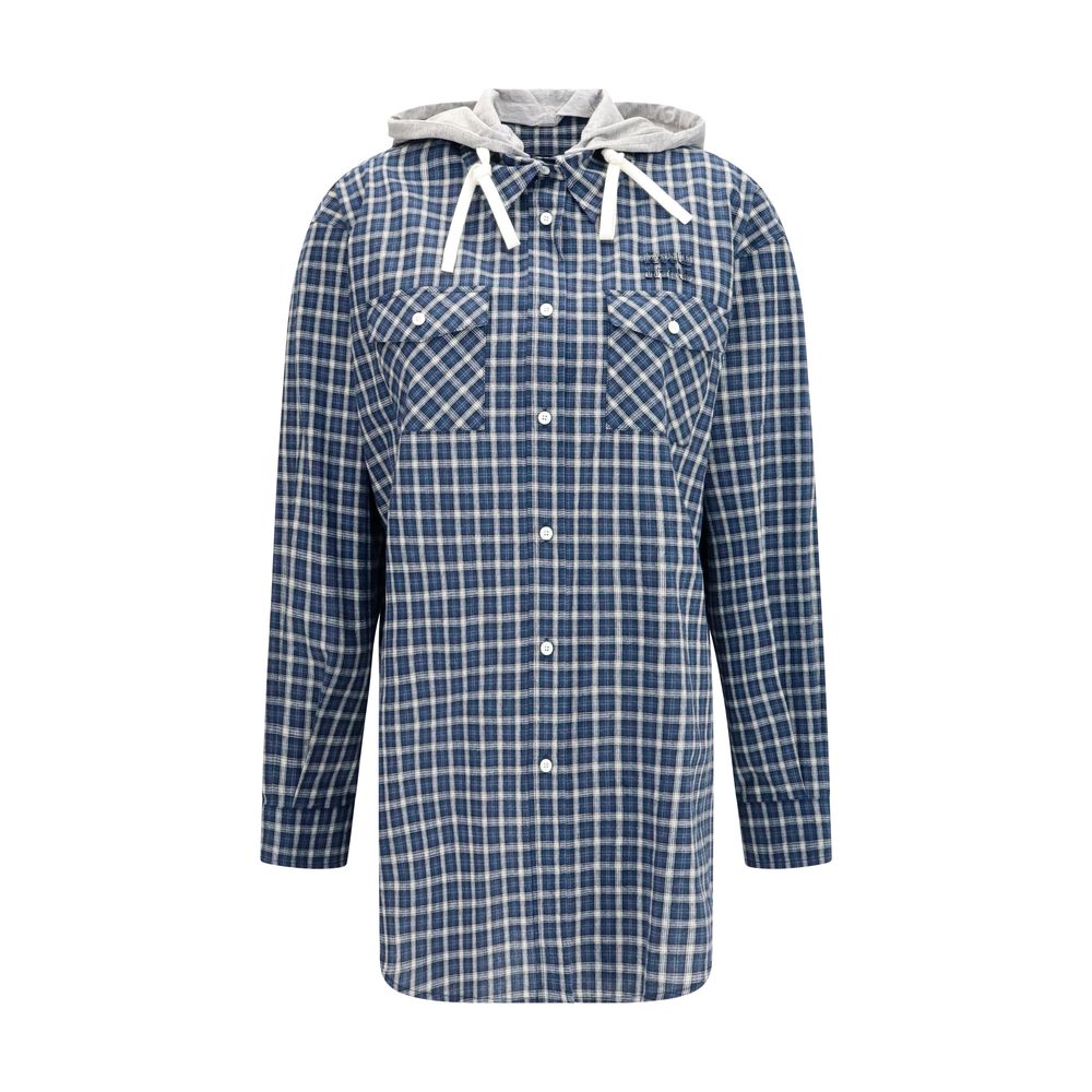 Miu Miu Blue Cotton Pattern Shirt | Regal Royce
