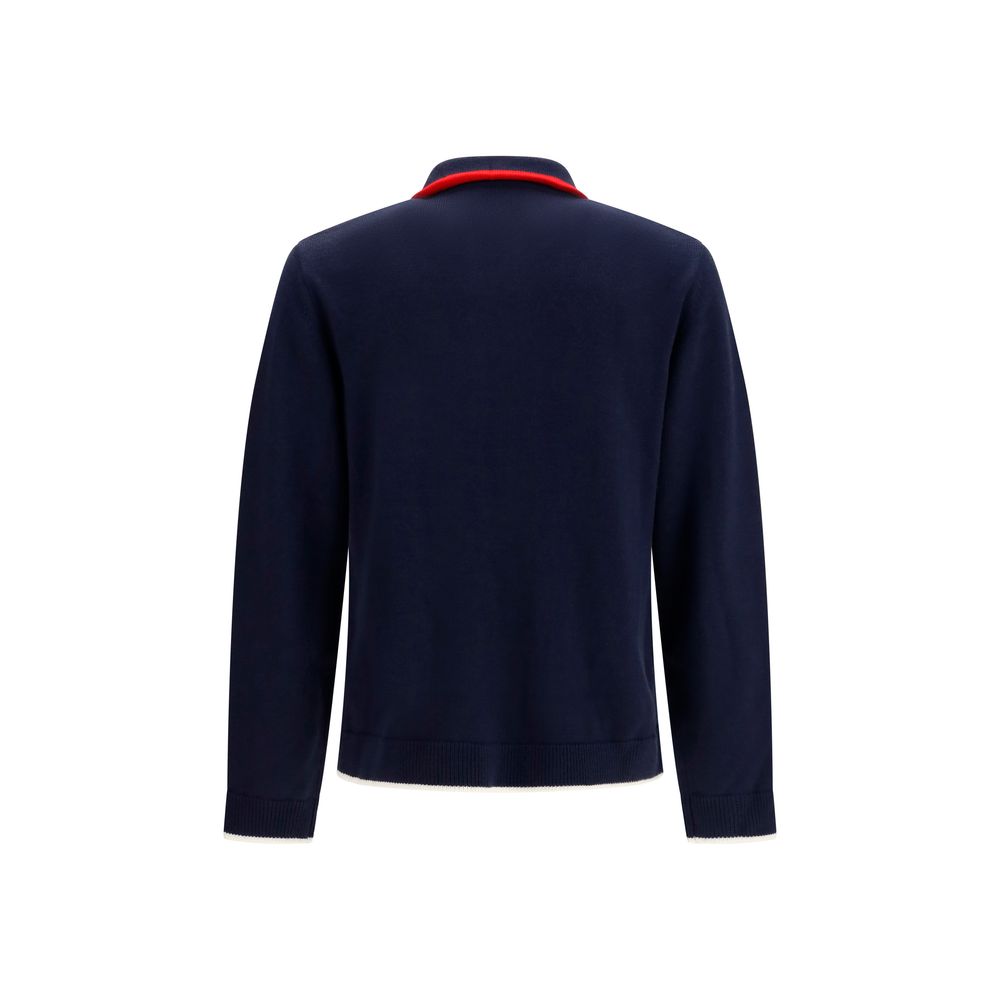 Casablanca Blue Wool Oves Aries Full-Length Jacket | Regal Royce