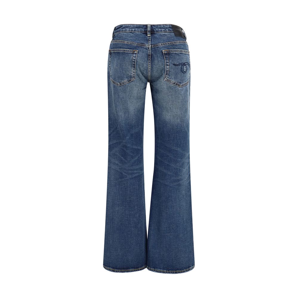 R13 Blue Cotton Straight-Leg Jeans | Regal Royce