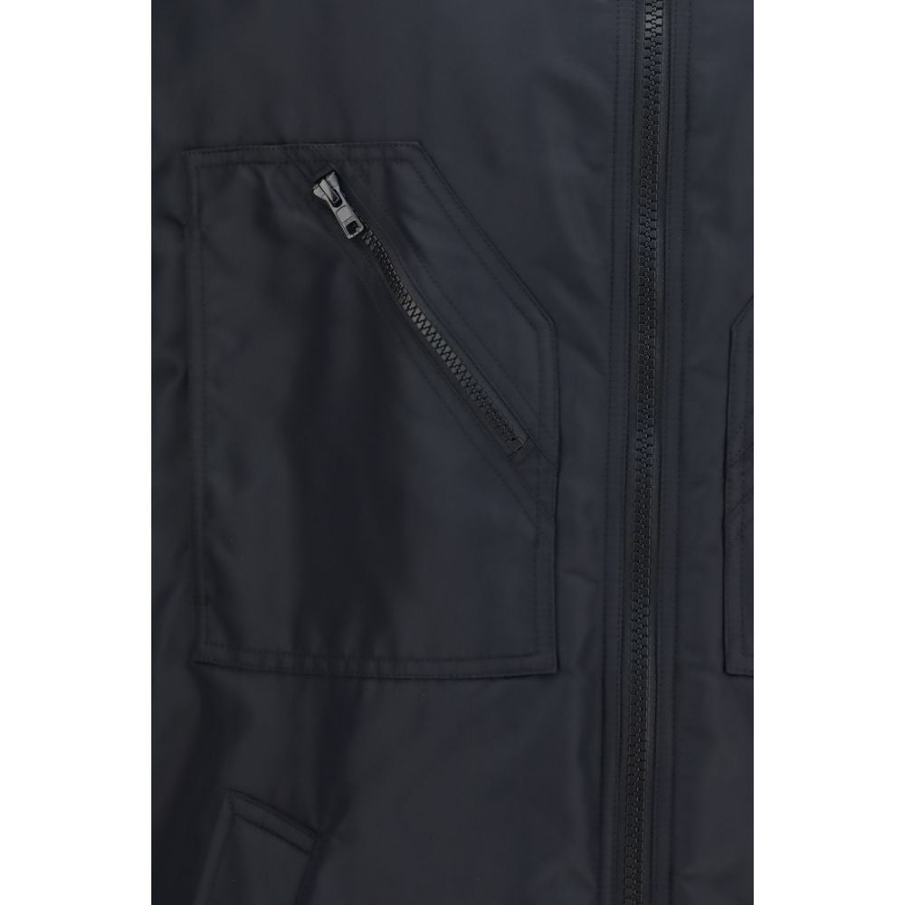 MM6 Black Polyamide Sleeveless Jacket | Regal Royce