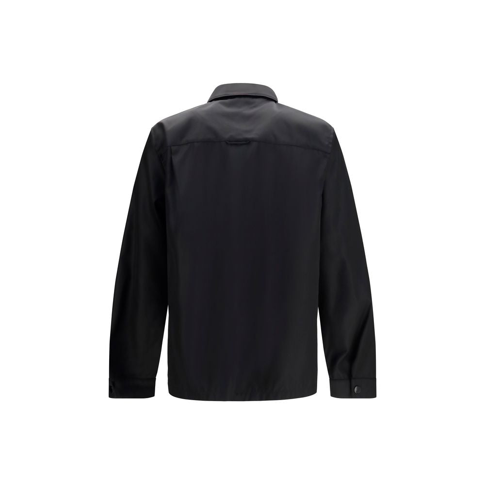 Prada Black Recycled Polyamide Dress Shirt | Regal Royce