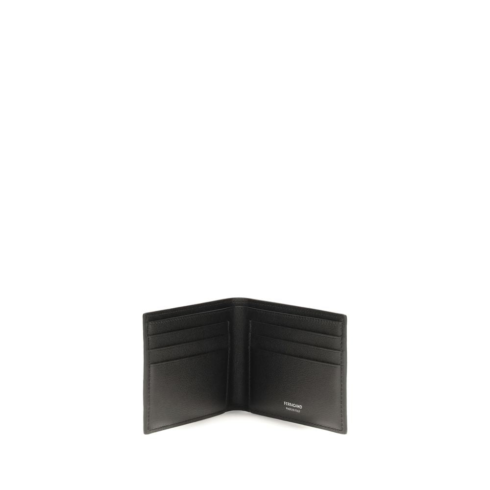 Ferragamo Black Calf Leather Bos Taurus Wallet | Regal Royce