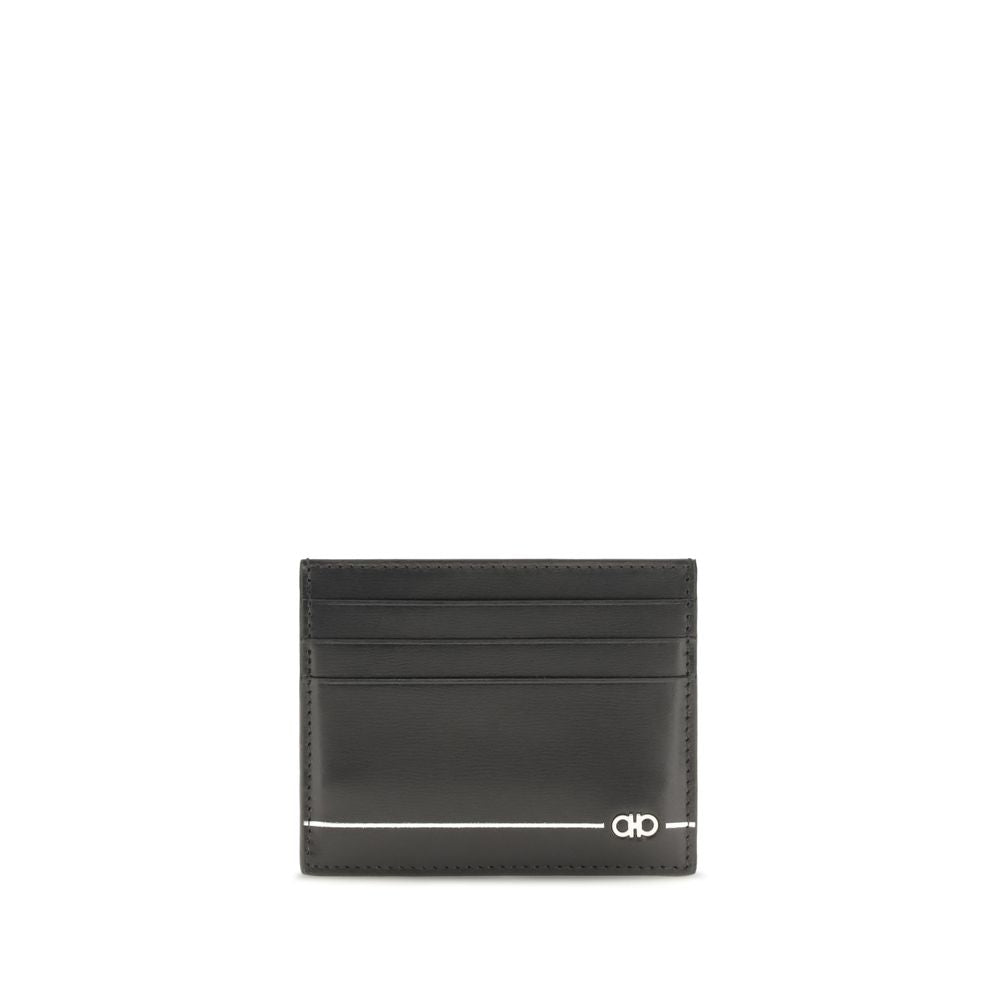 Ferragamo Black Calf Leather Bos Taurus Wallet | Regal Royce