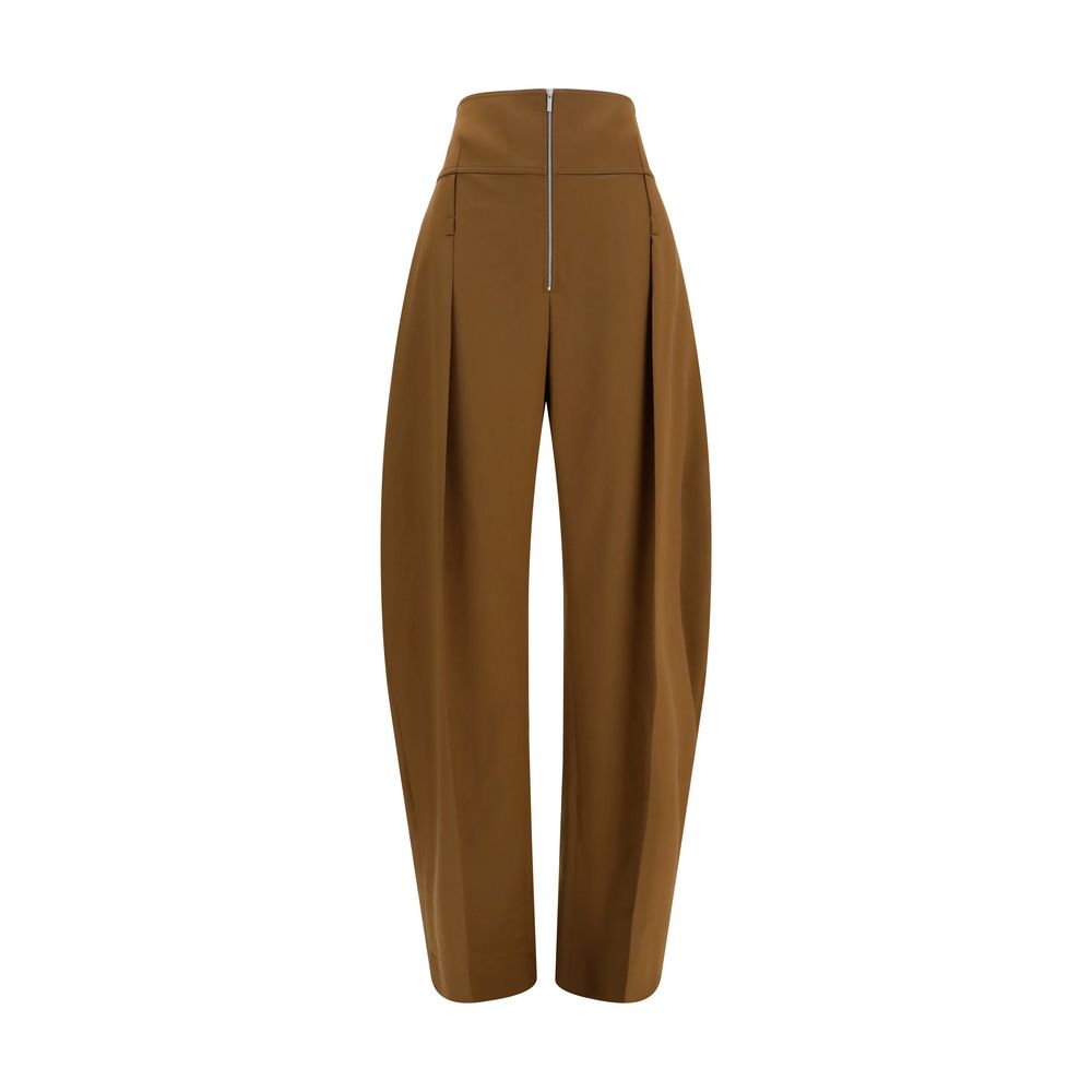 Ferragamo Brown Wool Oves Aries Casual Pants | Regal Royce