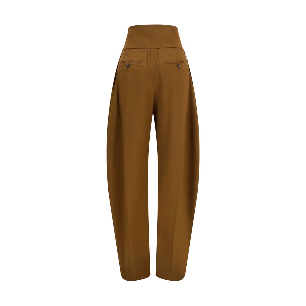 Ferragamo Brown Wool Oves Aries Casual Pants | Regal Royce