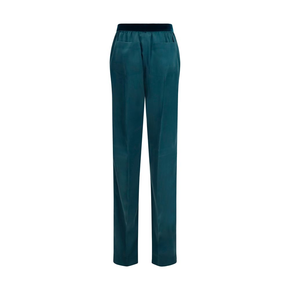 Tom Ford Blue Silk Casual Pants | Regal Royce