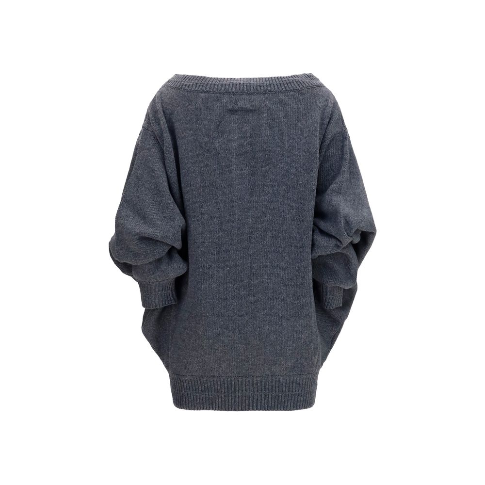 MM6 Gray Wool Oves Aries Casual Dress | Regal Royce