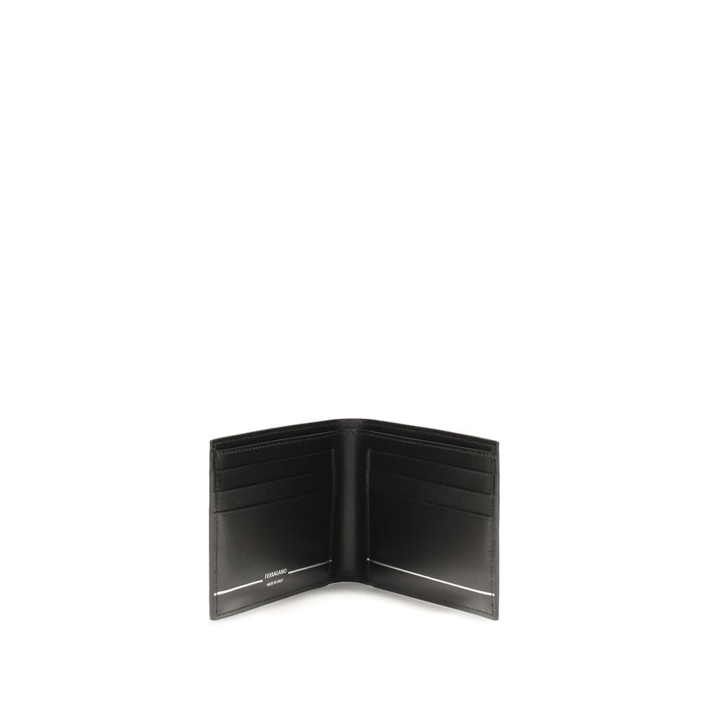 Ferragamo Black Calf Leather Bos Taurus Wallet | Regal Royce
