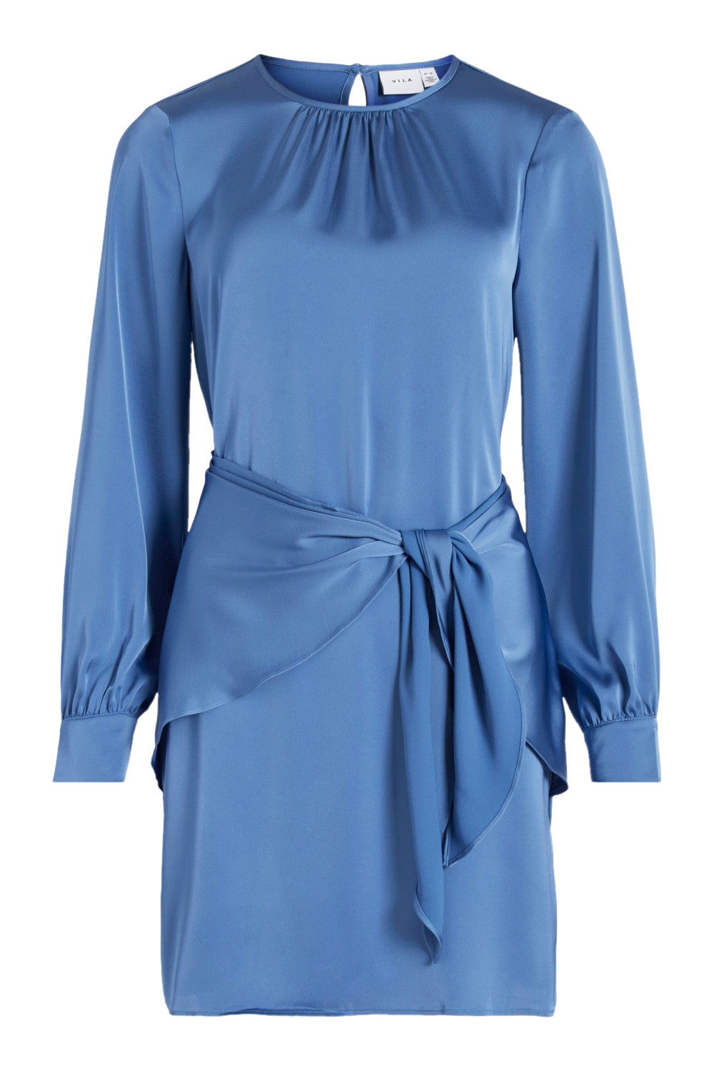 Vila Clothes Blue Polyester Short Dress | Regal Royce