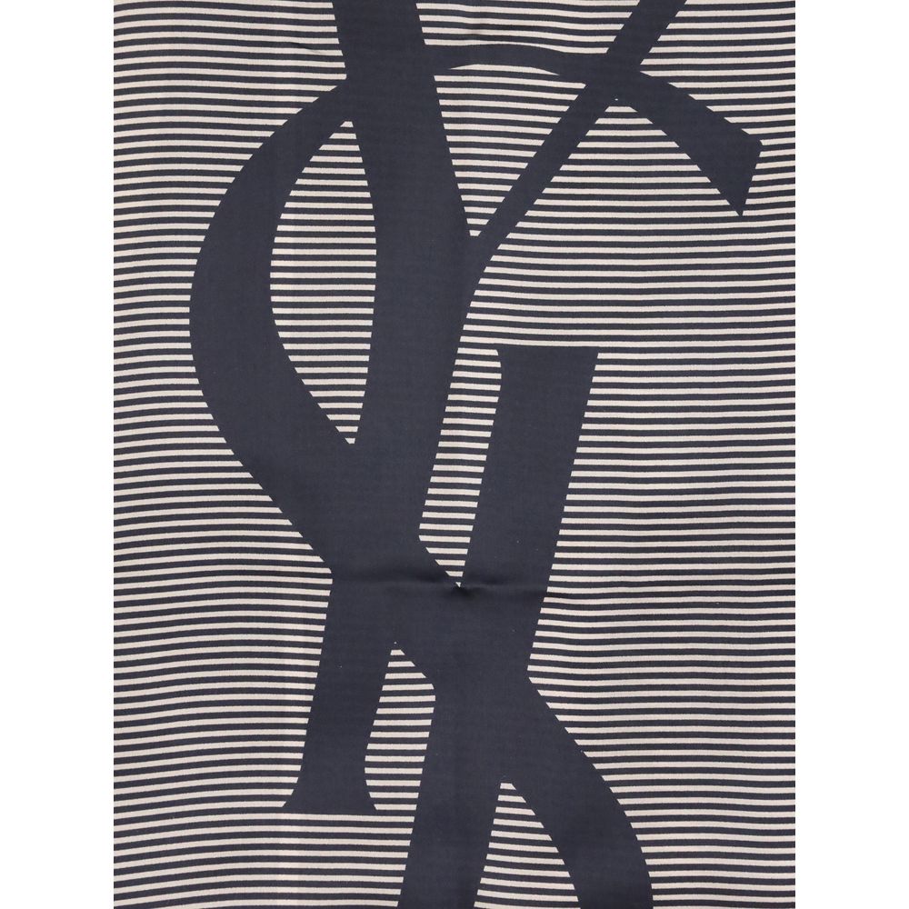 Saint Laurent Blue Silk Scarf | Regal Royce