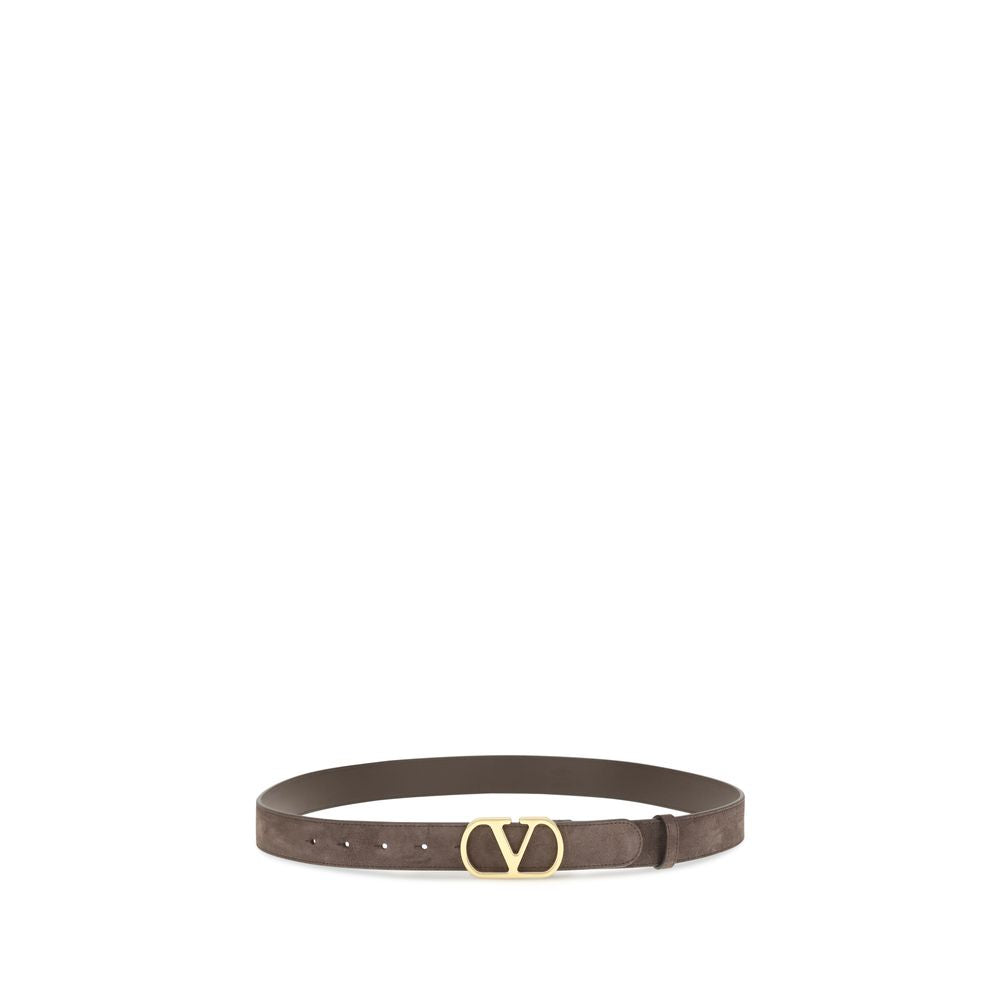 Valentino Garavani Brown Calf Leather Bos Taurus Belt | Regal Royce
