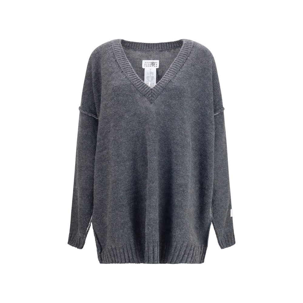 MM6 Gray Marabou Sweatshirt | Regal Royce