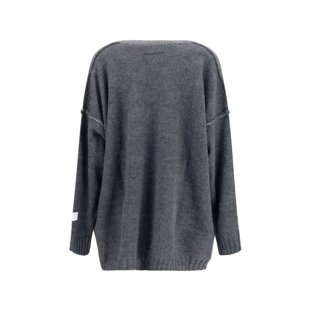 MM6 Gray Marabou Sweatshirt | Regal Royce