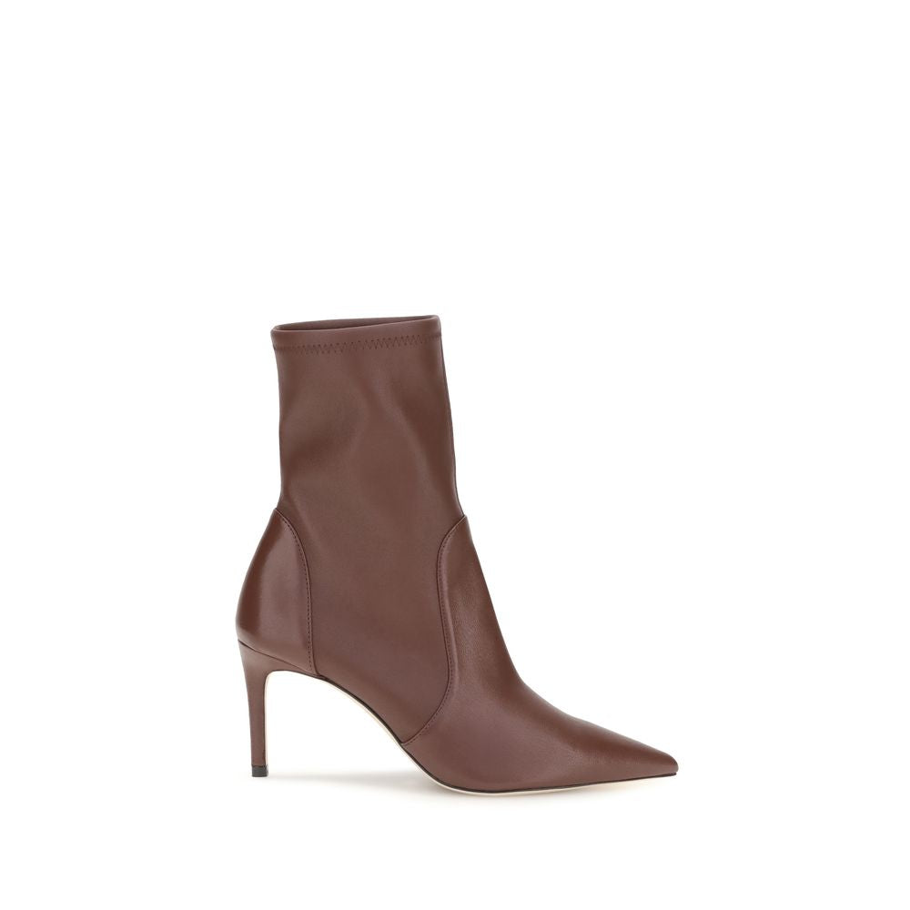 Stuart Weitzman Brown Calf Leather Bos Taurus Ankle Boots | Regal Royce