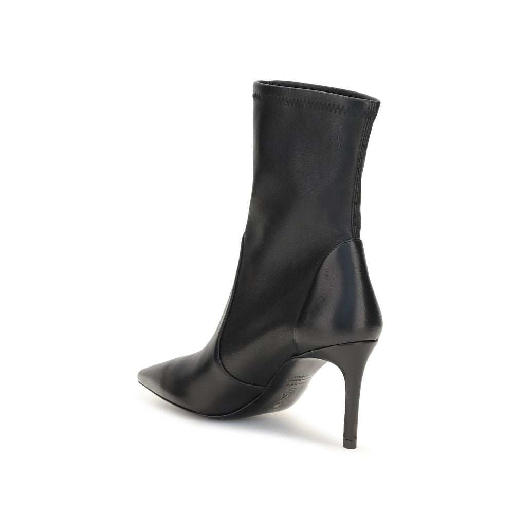 Stuart Weitzman Black Calf Leather Bos Taurus Ankle Boots | Regal Royce