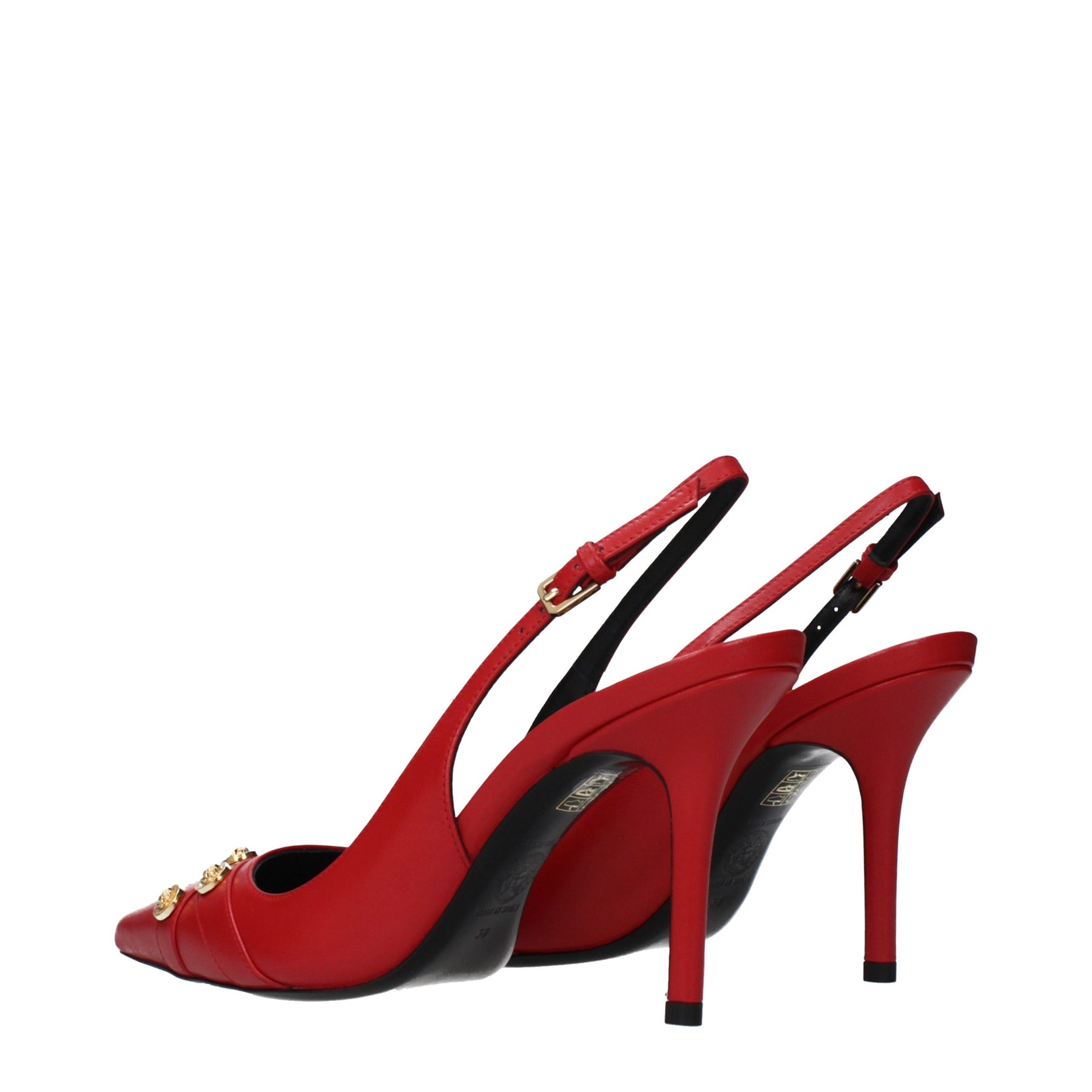 Versace Red Leather High Heel Pumps | Regal Royce