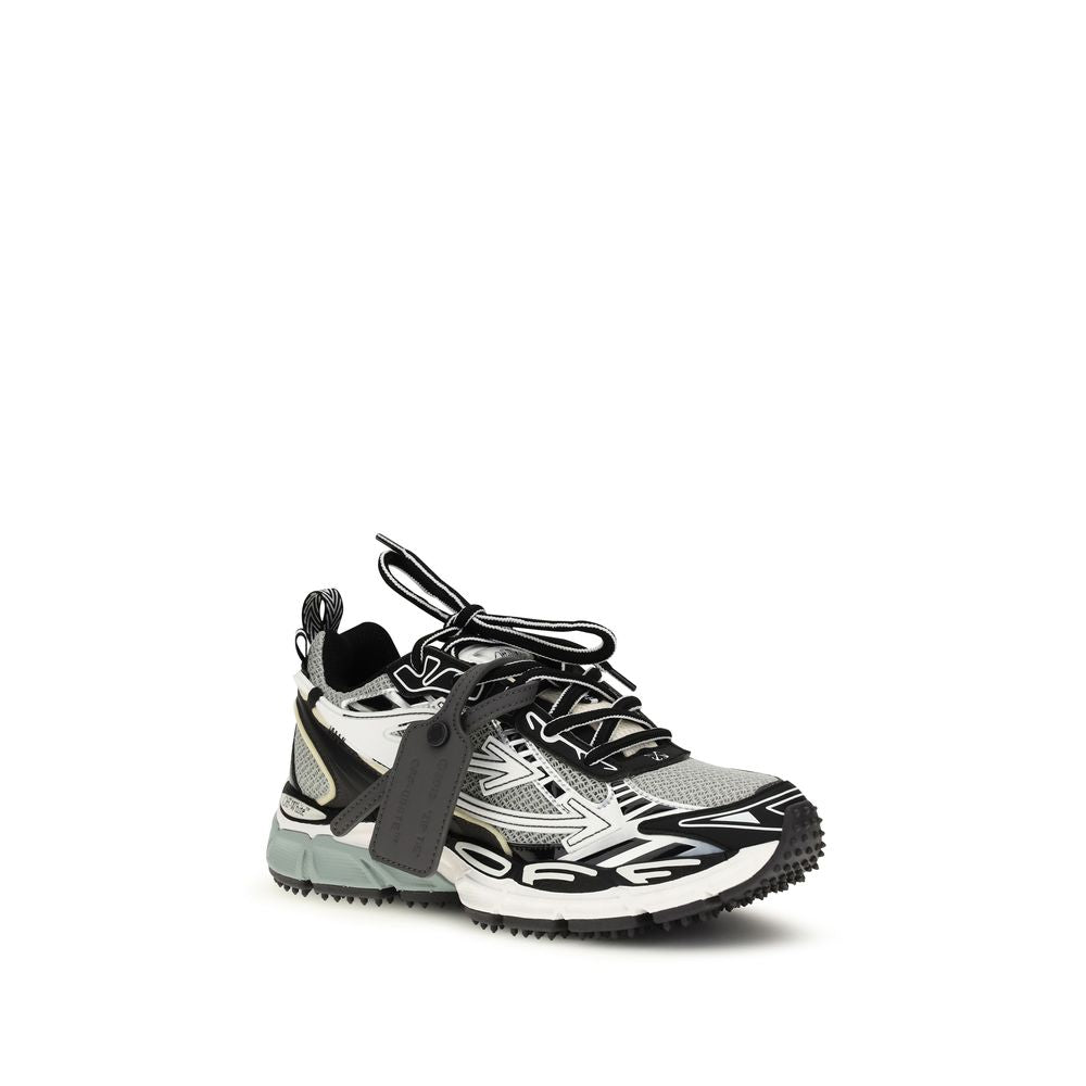 Off-White Gray Polyester Athletic Sneakers | Regal Royce