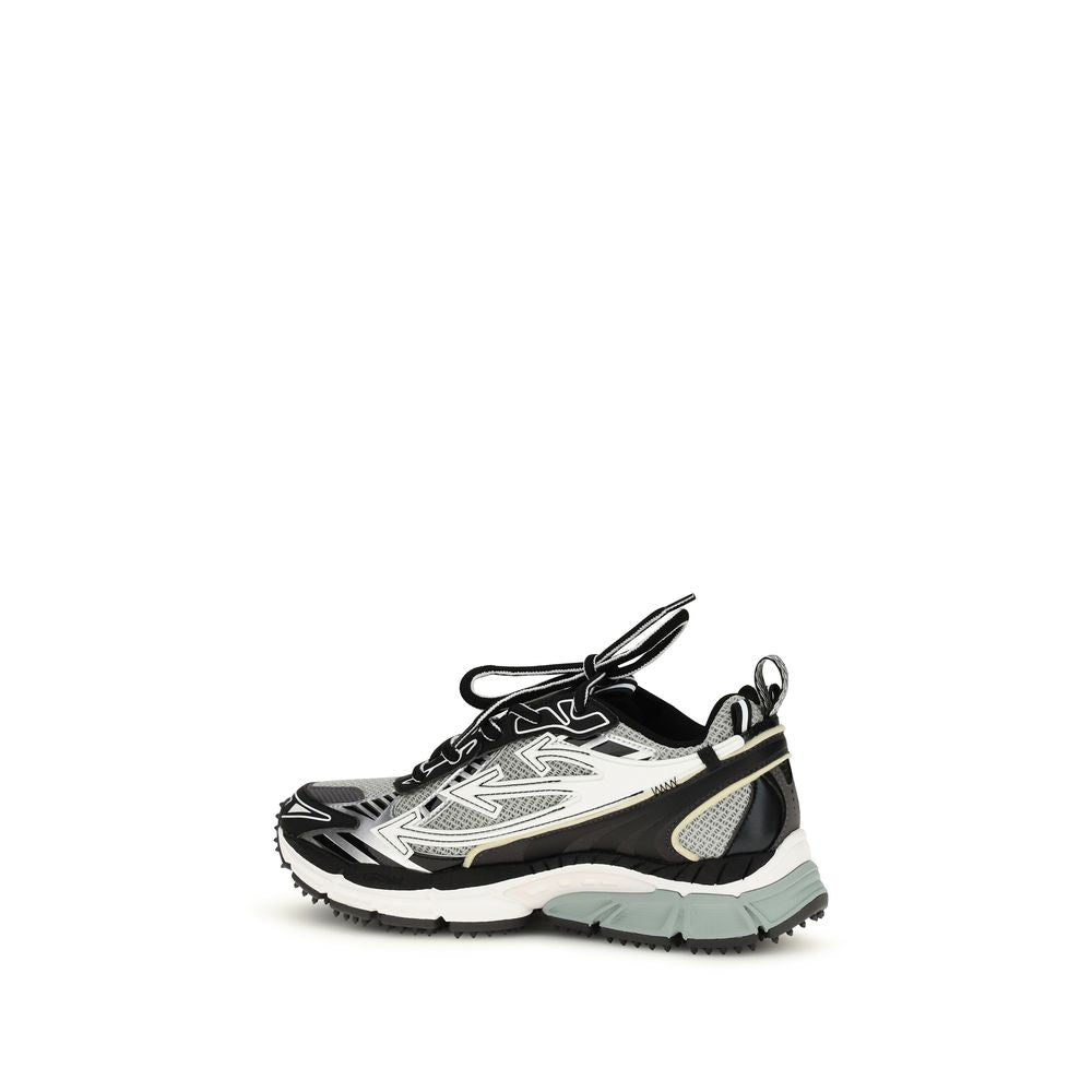 Off-White Gray Polyester Athletic Sneakers | Regal Royce