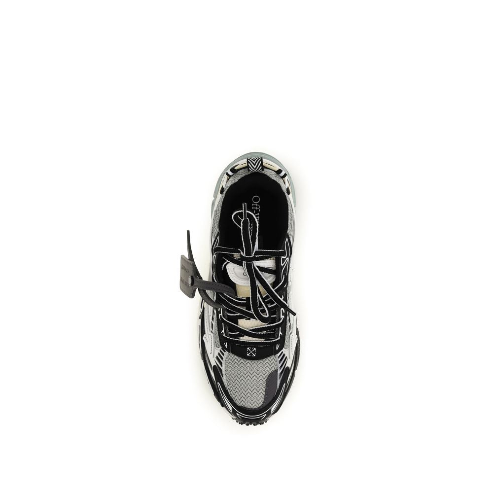 Off-White Gray Polyester Athletic Sneakers | Regal Royce