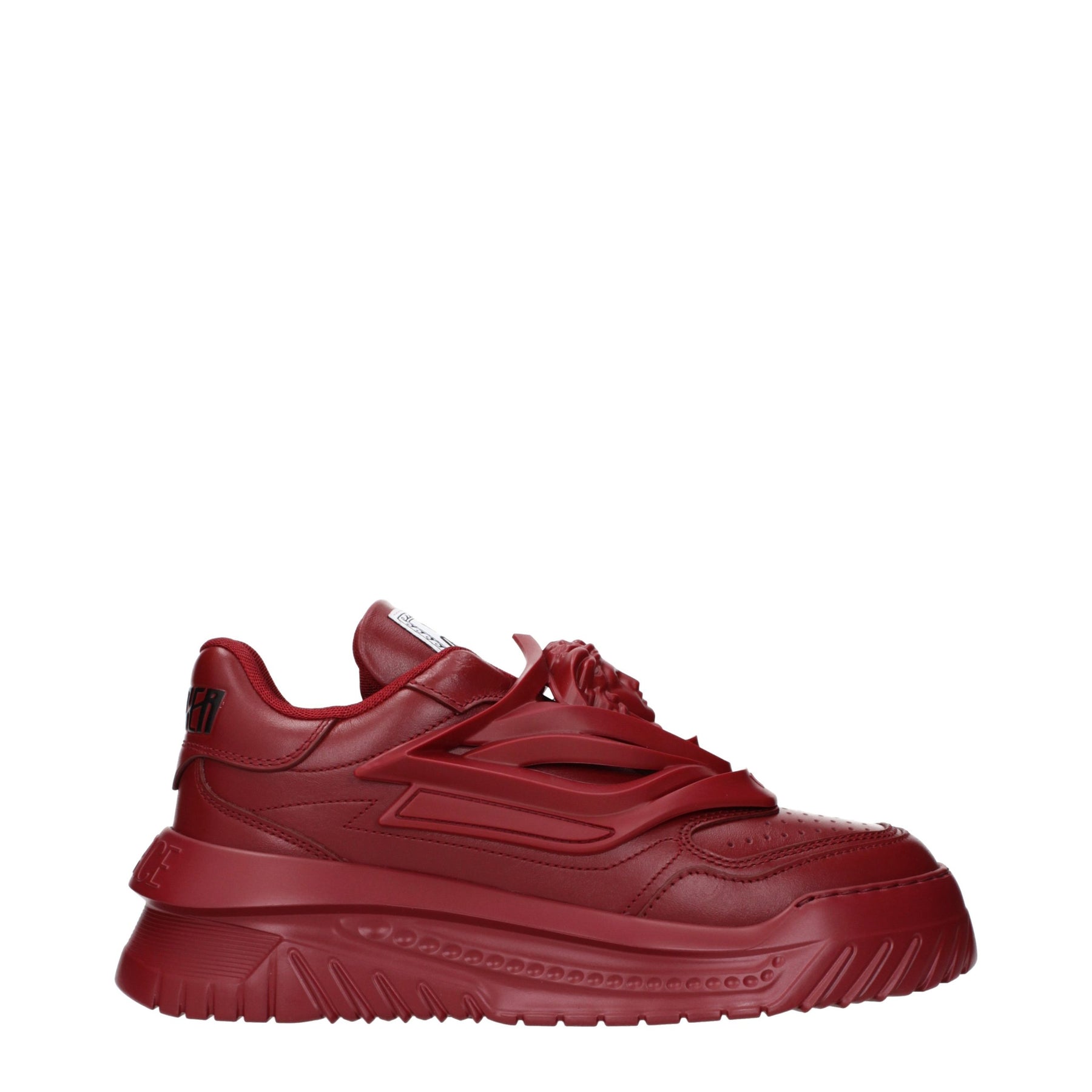 Versace Red Leather Chunky Sneakers | Regal Royce
