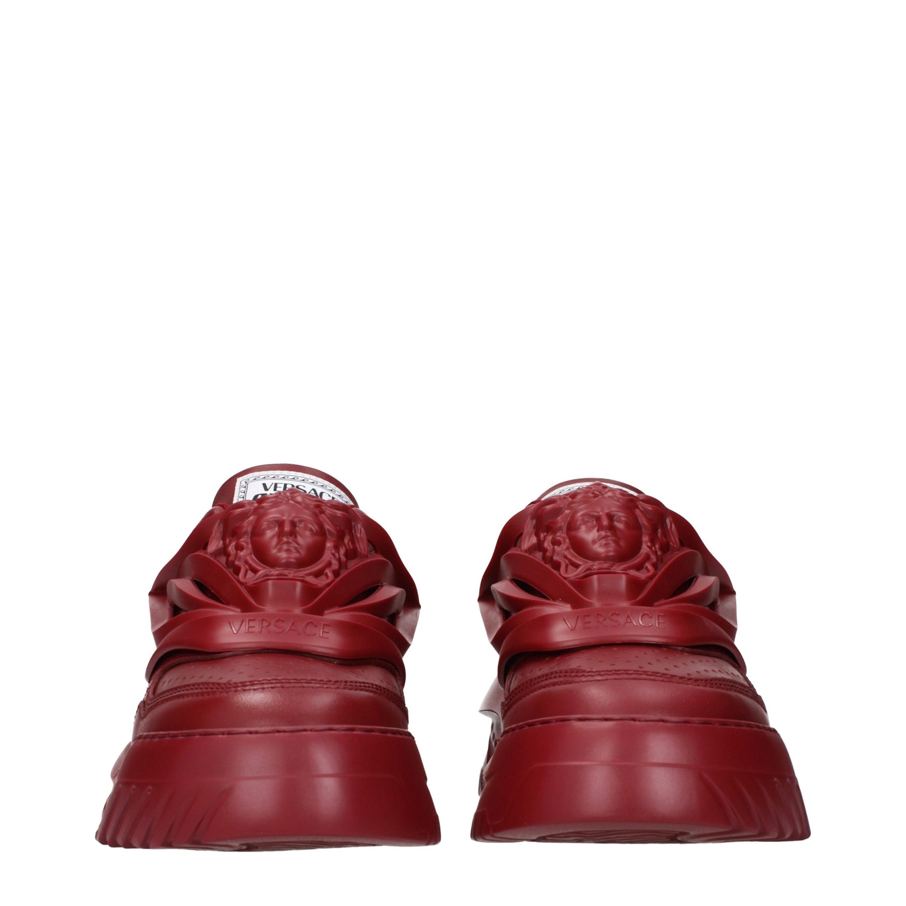 Versace Red Leather Chunky Sneakers | Regal Royce