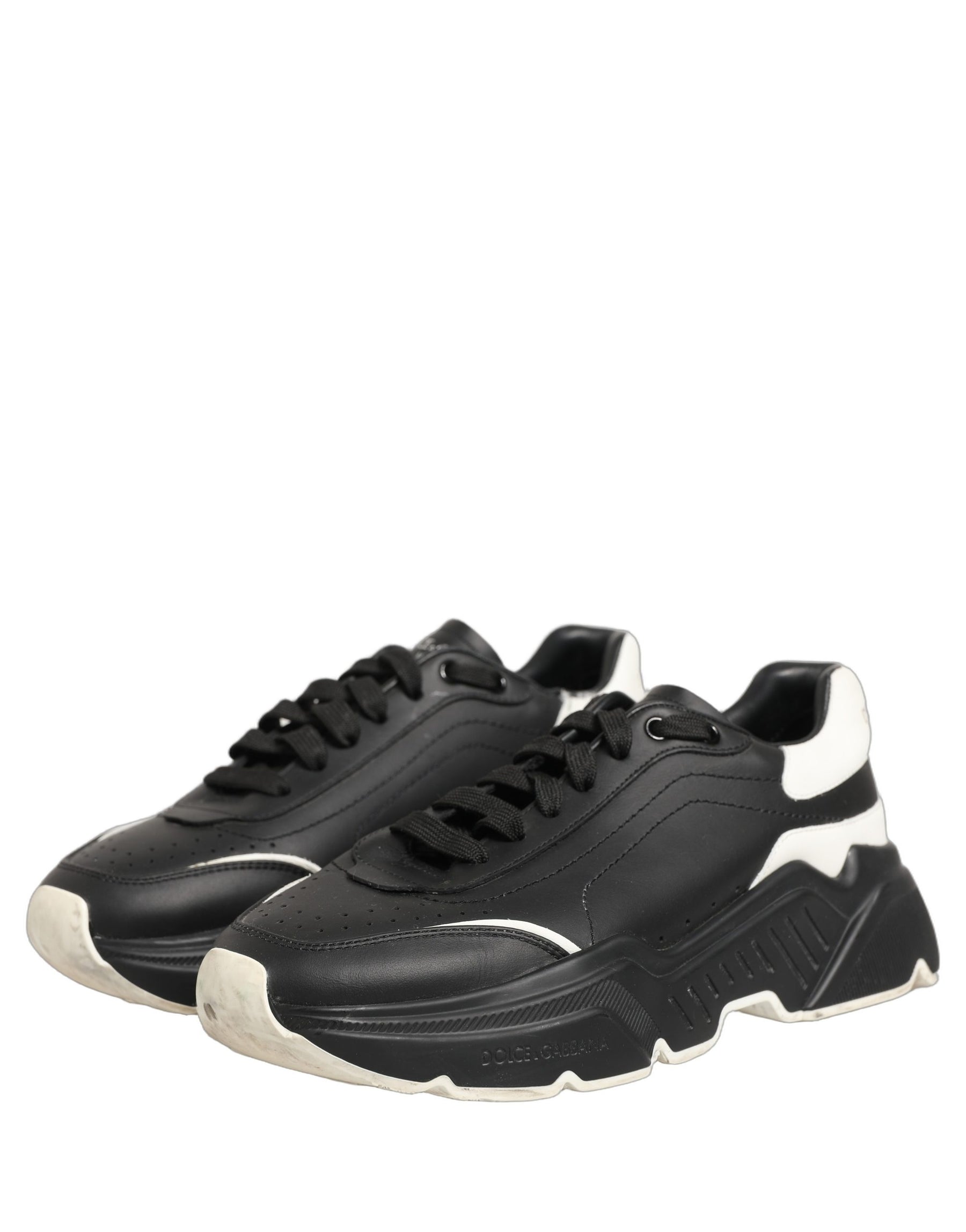 Dolce & Gabbana Black White Daymaster Low Top Sneakers Shoes | Regal Royce