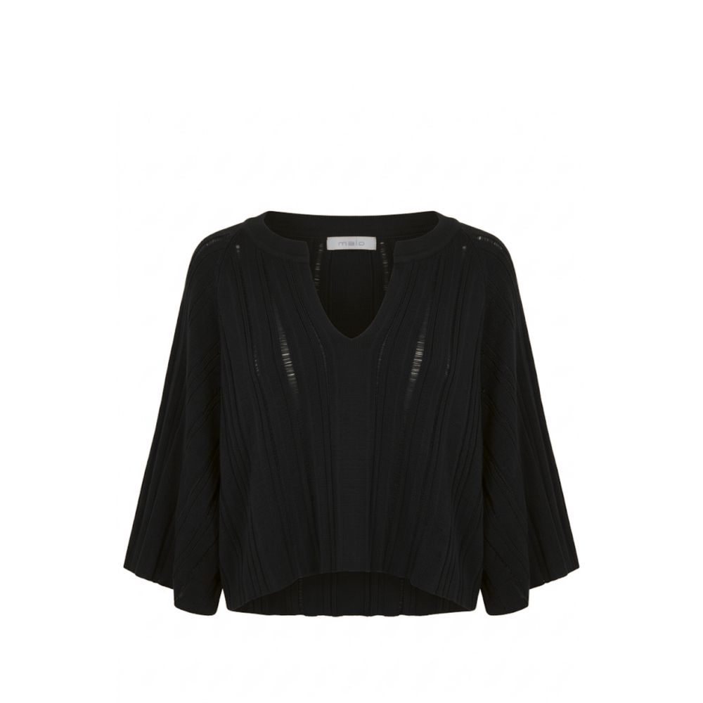 Malo Black Cotton Women Sweater | Regal Royce