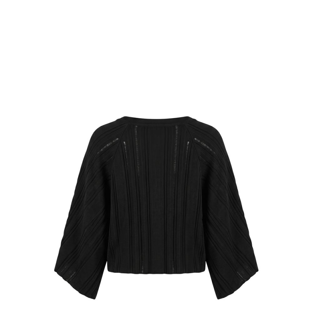 Malo Black Cotton Women Sweater | Regal Royce